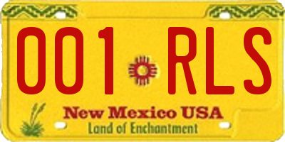 NM license plate 001RLS