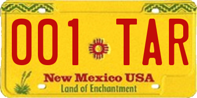 NM license plate 001TAR