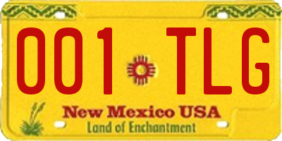 NM license plate 001TLG