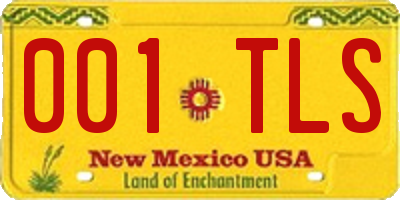 NM license plate 001TLS