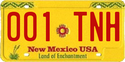 NM license plate 001TNH