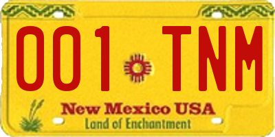 NM license plate 001TNM