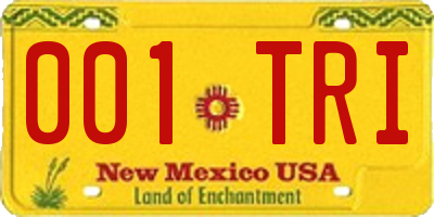 NM license plate 001TRI