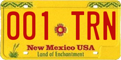 NM license plate 001TRN