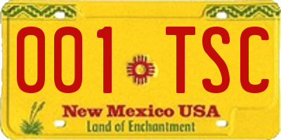 NM license plate 001TSC