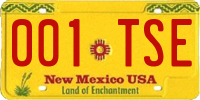 NM license plate 001TSE