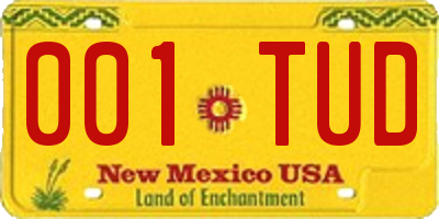 NM license plate 001TUD