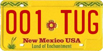 NM license plate 001TUG