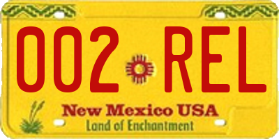 NM license plate 002REL