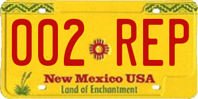 NM license plate 002REP