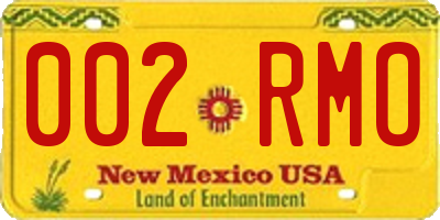 NM license plate 002RMO