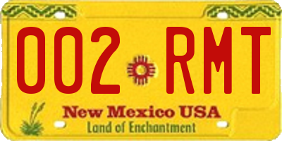 NM license plate 002RMT