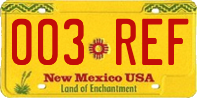 NM license plate 003REF