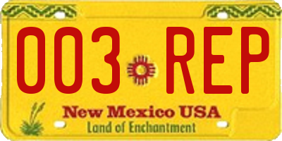 NM license plate 003REP