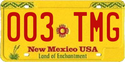 NM license plate 003TMG
