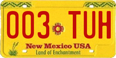 NM license plate 003TUH
