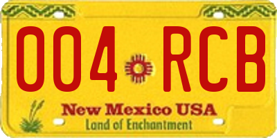 NM license plate 004RCB