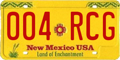 NM license plate 004RCG