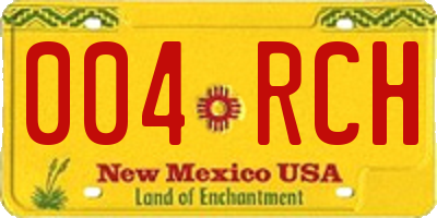 NM license plate 004RCH
