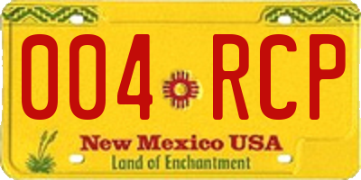 NM license plate 004RCP
