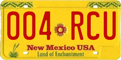 NM license plate 004RCU