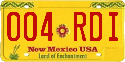 NM license plate 004RDI