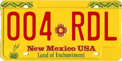 NM license plate 004RDL