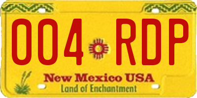 NM license plate 004RDP