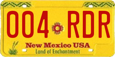 NM license plate 004RDR