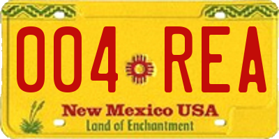 NM license plate 004REA