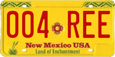 NM license plate 004REE