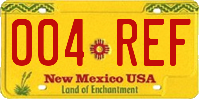 NM license plate 004REF
