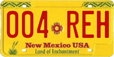 NM license plate 004REH