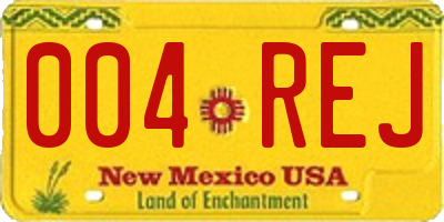 NM license plate 004REJ