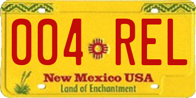 NM license plate 004REL