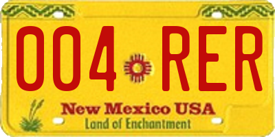 NM license plate 004RER