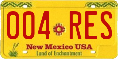 NM license plate 004RES