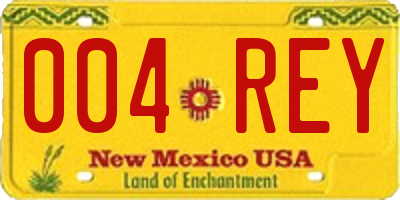NM license plate 004REY