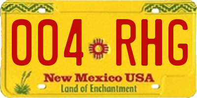 NM license plate 004RHG
