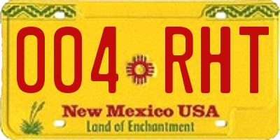 NM license plate 004RHT