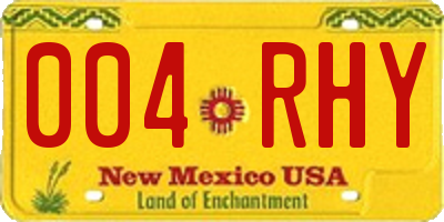 NM license plate 004RHY