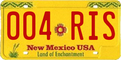 NM license plate 004RIS