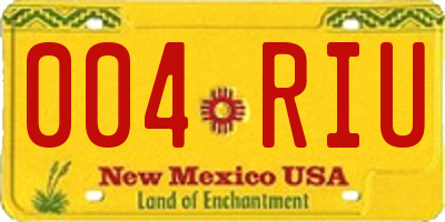 NM license plate 004RIU