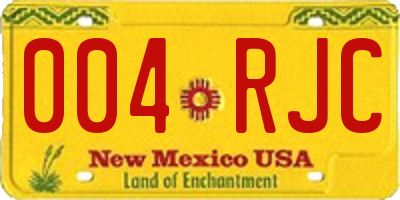 NM license plate 004RJC