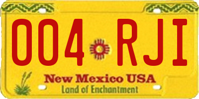 NM license plate 004RJI
