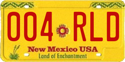NM license plate 004RLD