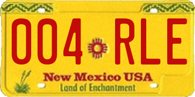 NM license plate 004RLE