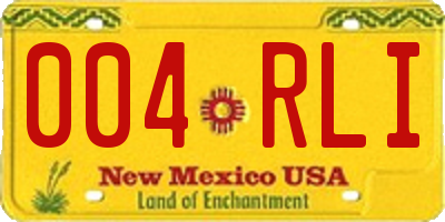 NM license plate 004RLI