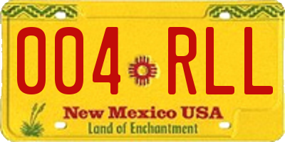 NM license plate 004RLL
