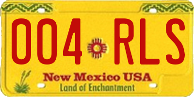 NM license plate 004RLS